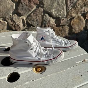 size 7.5, white high top